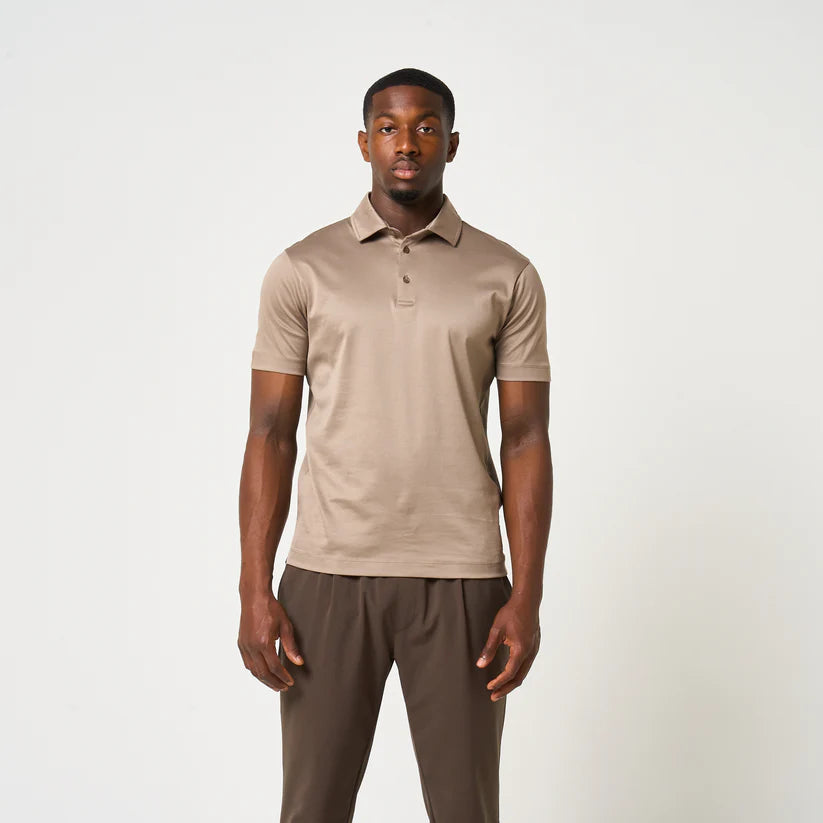 Loiano Egyptian Cotton Polo - Taupe